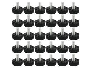 Unique Bargains M8x18mm Male Thread 8 Holes Furniture Adjustable Leveling Foot Protector 30Pcs Unique Bargains M8x18mm Male Thread 8 Holes Furniture Adjustable Leveling Foot Protector 30Pcs