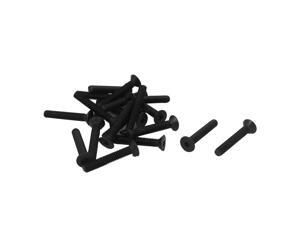 M4 x 25mm Metric Hex Socket Countersunk Flat Head Screw Bolts Black 20PCS M4 x 25mm Metric Hex Socket Countersunk Flat Head Screw Bolts Black 20PCS