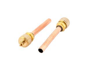 2pcs Air Conditioner Refrigeration 6mm OD Tube Service Access Valve 2.6" 2pcs Air Conditioner Refrigeration 6mm OD Tube Service Access Valve 2.6"