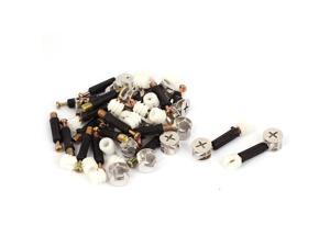 Furniture Connector 15mm Dia Cam Fittings Pre-inserted Nuts Dowels 20 Sets