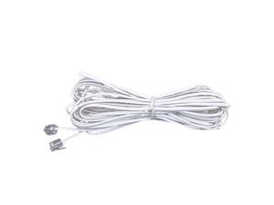 DIY Telephone Cabling RJ11 Connector Cord White 9.9m DIY Telephone Cabling RJ11 Connector Cord White 9.9m
