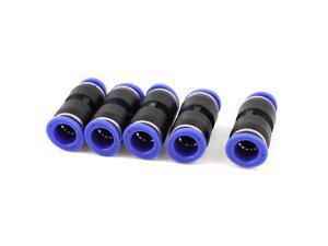 5pcs 2 Way Straight Push In Pneumatic Union Quick Release 1/2" Tube Fittings