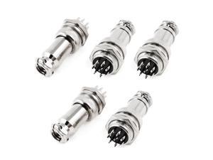 Panel Power Chassis 16mm 8P 8 Pin Male Female Aviation Connector Plug 5pcs