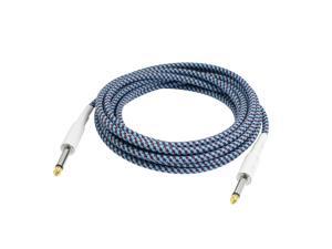 Unique Bargains 6.3mm 1/4" Jack Blue Red Woven Tweed Guitar Cable Patch Cord 5M 16.4 Ft Unique Bargains 6.3mm 1/4" Jack Blue Red Woven Tweed Guitar Cable Patch Cord 5M 16.4 Ft