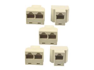 Global Bargains RJ45 F-2F 8P8C LAN Network Splitter Extender Modular Inline Coupler 5 Pcs Global Bargains RJ45 F-2F 8P8C LAN Network Splitter Extender Modular Inline Coupler 5 Pcs