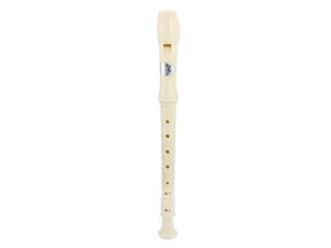 Student Portable Plastic 8 Holes Flute Soprano Recorder w Cleaning Stick Off White Student Portable Plastic 8 Holes Flute Soprano Recorder w Cleaning Stick Off White