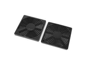 Unique Bargains 2 Pcs Black Plastic Dustproof Filter 120mm PC Computer Case Fan Dust Guard Mesh