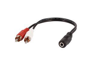 Global Bargains 3.5mm Stereo Female to Dual 2 RCA Male F/M AV Audio Aux Video Cable Cord Global Bargains 3.5mm Stereo Female to Dual 2 RCA Male F/M AV Audio Aux Video Cable Cord