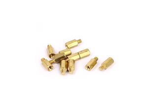 M3x8mm+4mm Male to Female Thread 0.5mm Pitch Brass Hex Standoff Spacer 10Pcs M3x8mm+4mm Male to Female Thread 0.5mm Pitch Brass Hex Standoff Spacer 10Pcs