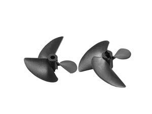 uxcell RC Boat Propeller 3mm Shaft 3 Vanes 35mm 1.9 P/D Fan Shape Pastic Black CW CCW Rotating Propeller Props for RC Boat 2 Pairs 