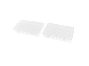 Global Bargains Plastic 24 Separable Compartments Electronic Components Storage Box 2pcs Global Bargains Plastic 24 Separable Compartments Electronic Components Storage Box 2pcs
