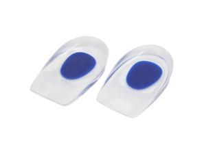 1 Pair Blue Gel Heel Pad Cup Silicone Shock Cushion Orthotic Insole Insert Plantar Care