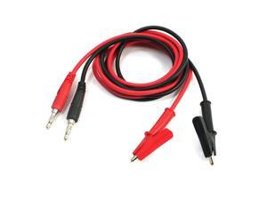 2xMultimeter Power Supply Male Banana to Alligator Clip Probe Test Cable 1M 2xMultimeter Power Supply Male Banana to Alligator Clip Probe Test Cable 1M