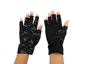 Breathable Half Finger Mittens Summer Outdoor Sun Resistant Gloves Black Pair Breathable Half Finger Mittens Summer Outdoor Sun Resistant Gloves Black Pair
