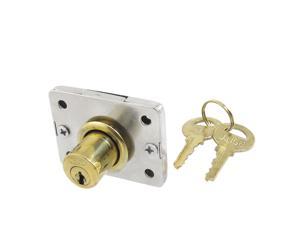 uxcell Cam Lock 35mm Cylinder Long Cabinet Locks Fits for 1-1/2-inch Thickness Panel Keyed Different 2Pcs