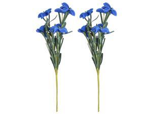Festival Foam Artificial Rose Bouquet Flower Royal Blue 16.5 Inch Height 2pcs Festival Foam Artificial Rose Bouquet Flower Royal Blue 16.5 Inch Height 2pcs