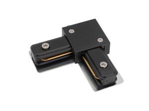 Track Connector 2-Wire Right Angle Rail Joiner Light Mounted Fitting Black Track Connector 2-Wire Right Angle Rail Joiner Light Mounted Fitting Black