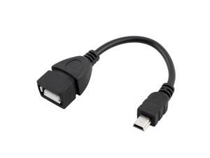 USB 2.0 Female to 5-pin Male Mini USB Cable OTG Host Extension Cable for Phone