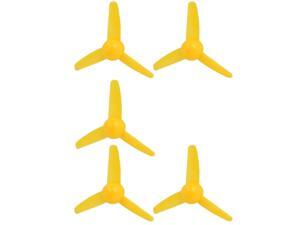 Brushless Motor 3 Vanes RC Boat Airplane Propeller 3.1-inch Dia Yellow 5PCS
