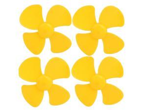Brushless Motor 4 Vanes RC Boat Airplane Propeller DIY 4-inch Dia Yellow 4PCS