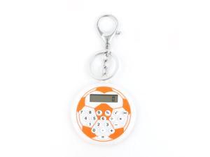 LCD Display Soccer Pattern 8 Digit Pocket Portable Key Chain Calculator Orange LCD Display Soccer Pattern 8 Digit Pocket Portable Key Chain Calculator Orange