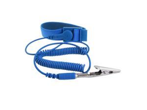 Global Bargains Anti-static Wrist Band Grounding Sky Blue Elastic Coiled Cable Global Bargains Anti-static Wrist Band Grounding Sky Blue Elastic Coiled Cable