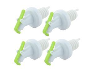 Family Household Kitchen Bar Plastic Wine Olive Oil Vinegar Pourer White 4 PCS