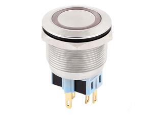 DC 12V 20mm Red LED Light 25mm Mounted Thread NO/NC Momentary Push Button Switch DC 12V 20mm Red LED Light 25mm Mounted Thread NO/NC Momentary Push Button Switch
