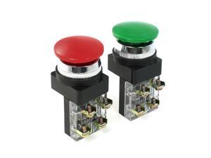 Unique Bargains 250VAC 6A DPST 1NO 1NC 4 Terminals Mushroom Momentary Pushbutton Switch Unique Bargains 250VAC 6A DPST 1NO 1NC 4 Terminals Mushroom Momentary Pushbutton Switch