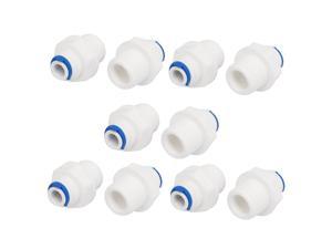 1/4-inch Push Fit Tube x 3/8 BSP Thread Quick Connect 10pcs for RO Water Reverse Osmosis