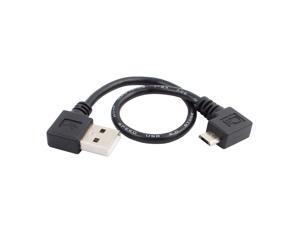 Left Right Angled Micro USB Male to USB 2.0 Male Data Charger Cable 20cm Length Left Right Angled Micro USB Male to USB 2.0 Male Data Charger Cable 20cm Length