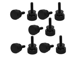 Computer PC Case Fully Threaded Knurled Thumb Screws Black M3.5x12mm 10pcs Computer PC Case Fully Threaded Knurled Thumb Screws Black M3.5x12mm 10pcs
