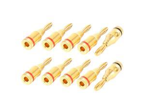 Gold Tone Audio Speaker In-line Cable Connection Banana Jack Plug Adapter 10 Pcs Gold Tone Audio Speaker In-line Cable Connection Banana Jack Plug Adapter 10 Pcs