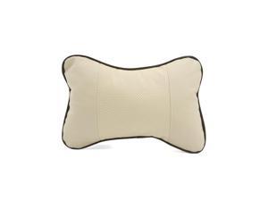Unique Bargains Beige Bone Shaped Car Seat Headrest Pillow Head Neck Rest Support Cushion Pad
