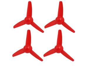 Brushless Motor 3 Vanes RC Boat Airplane Propeller 3.1-inch Dia Red 4PCS