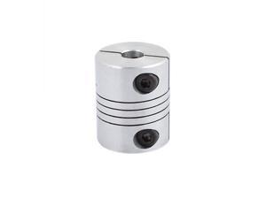 uxcell 6mm to 8mm Stainless Steel Shaft Coupling Flexible Coupler Motor Connector Joint L30xD25 Silver 