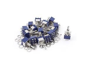 20Pcs AC 125V 6A 6Pin ON-OFF-ON 6mm Thread DPDT Locking Mini Toggle Switch Blue 20Pcs AC 125V 6A 6Pin ON-OFF-ON 6mm Thread DPDT Locking Mini Toggle Switch Blue