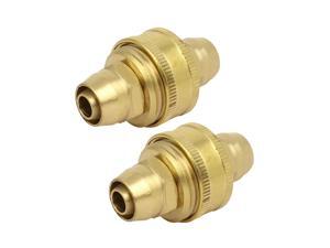 Garden Lawn Car Wash Brass Removable Hose Pipe Connectors Repair Fittings 2pcs