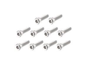 M2.5x10mm 0.45mm Pitch Stainless Steel Bolts Hex Socket Cap Head Screws 100pcs M2.5x10mm 0.45mm Pitch Stainless Steel Bolts Hex Socket Cap Head Screws 100pcs