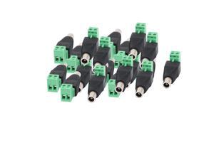 20Pcs CCTV Camera Terminal Block 2.1x5.5mm DC Power Famale Jack Socket Connector
