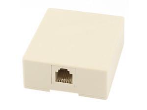 Plastic 4 Pin Modular RJ11 Telephone Surface Adhesive Mount Jack Plastic 4 Pin Modular RJ11 Telephone Surface Adhesive Mount Jack