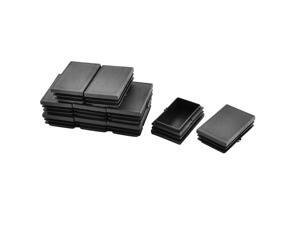 Plastic Rectangle Tube Inserts End Blanking Cap Black 40mm x 60mm 10 Pcs Plastic Rectangle Tube Inserts End Blanking Cap Black 40mm x 60mm 10 Pcs