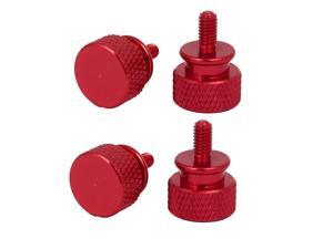 Computer PC Case Aluminum Alloy Knurled Thumb Screws Wine Red M3x7mm 4pcs Computer PC Case Aluminum Alloy Knurled Thumb Screws Wine Red M3x7mm 4pcs