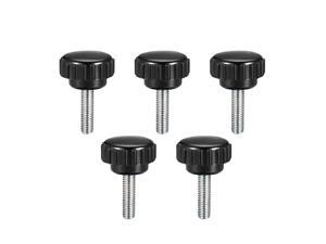 uxcell M4 x 15mm Male Thread Knurled Clamping Knobs Grip Thumb Screw on Type Round Head 10Pcs 
