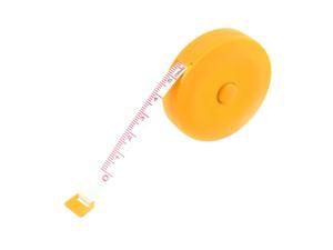 Sewing Auxiliary Gadget Plastic Round Shape Cloth Tape Measure Ruler Yellow