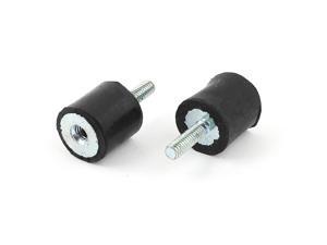 4 pcs RUBBER MOUNTS M4 15mm dia x 8mm long MALE//FEMALE anti vibration
