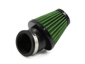 48mm Inner Dia Green Car Vehicle Auto Flange Air Filter w Adjustable Clamp 48mm Inner Dia Green Car Vehicle Auto Flange Air Filter w Adjustable Clamp