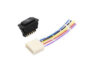 Car Power Window Switch With Wiring Harness Socket Adapter 5 Pin 1 Dc 12v 4 In 1 Newegg Com