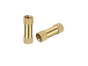 M2 x 3mm x 3.5mm L OD 60 Pcs Female Thread Brass Assortment Kit uxcell Knurled Insert Nuts 