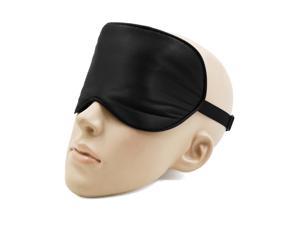 Unique Bargains Silk Travel Eye Mask Rest Relax Eyes Pad Sleeping Shade Cover Blindfold Black
